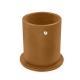 Leather pen pot - round - Castan esparciate