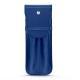 Etui cuir pour deux stylos - Bleu océan ( Nappa - Pantone 293C ) 
