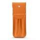 Etui cuir pour deux stylos - Orange ( Nappa - Pantone 1495U ) 