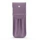 Estuche de piel para dos bolígrafos - Lilas ( Nappa - Pantone 2645U ) 
