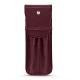 Etui cuir pour deux stylos - Lie de vin ( Pantone 5115C ) 