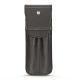 Custodia cuoio per due penne - Anthracite ( Pantone 424C ) 