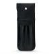 Custodia cuoio per due penne - Dark vintage ( Roughtcut - Black#5256 ) 