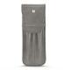 Custodia cuoio per due penne - Acier vintage ( Pantone 403C ) 