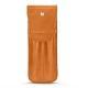 Etui cuir pour deux stylos - Mandarine vintage ( Pantone 165C ) 