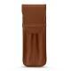 Leather case for 2 pens - Marron PU