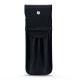 Etui cuir pour deux stylos - Noir élégant
