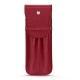 Leather case for 2 pens - Rouge passion