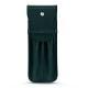 Etui cuir pour deux stylos - Vert séduisant