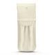 Etui cuir pour deux stylos - Blanc escumo