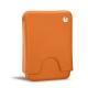 Custodia in cuoio per carte da visita - 20 carte - Orange ( Nappa - Pantone 1495U ) 