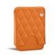 Custodia in cuoio per carte da visita - 20 carte - Orange - Couture ( Nappa - Pantone 1495U ) 