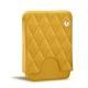 Leather case for business  cards - 20 cards - Jaune soulèu - Couture