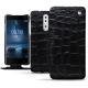 Funda de piel Nokia 8 - Crocodile nero