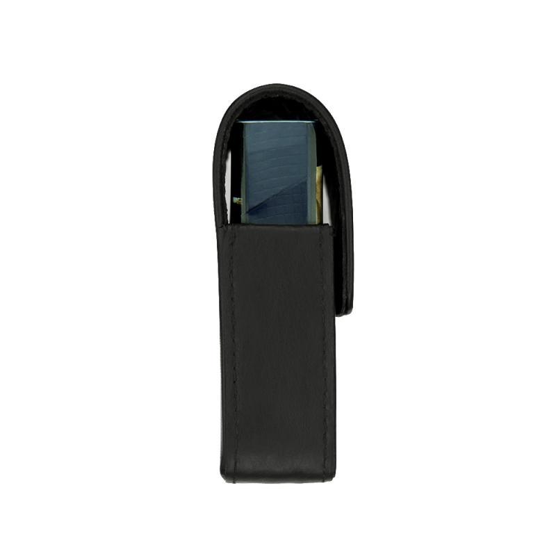 Leather cigarette case with lighter pocket