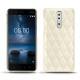 Funda de piel Nokia 8 - Blanc - Couture ( Bologna - White ) 