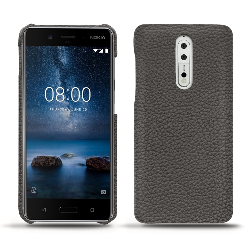 硬质真皮保护套 Nokia 8Anthracite ( Pantone #41403c ) 