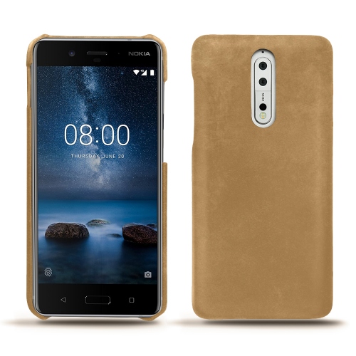 Funda de piel Nokia 8Sable vintage ( Pantone #9b7340 ) 
