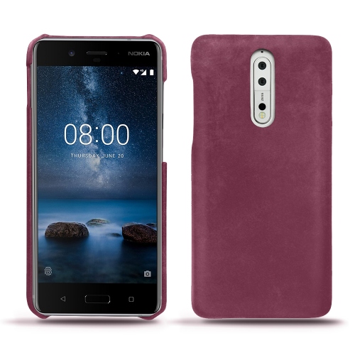 Protections haut de gamme (coques, étuis, housses) fabriquées main pour Nokia 8 Prune vintage ( Pantone #612434 ) 