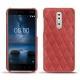 Coque cuir Nokia 8 - Cerise vintage - Couture