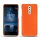 Capa em pele Nokia 8 - Orange fluo