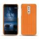 Custodia in pelle Nokia 8 - Abaca arancio
