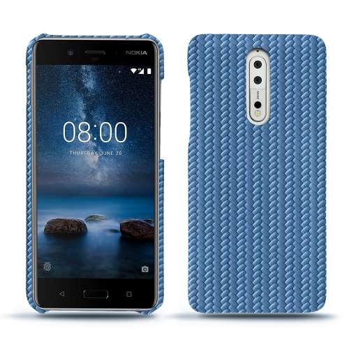 Custodia in pelle Nokia 8Abaca ishia ( Pantone #395775 ) 