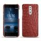 Nokia 8 leather cover - Autruche ciliegia