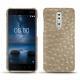 Coque cuir Nokia 8 - Autruche desert