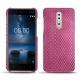 Coque cuir Nokia 8 - Serpent ciclamino