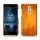 Coque cuir Nokia 8 - Orange Patine
