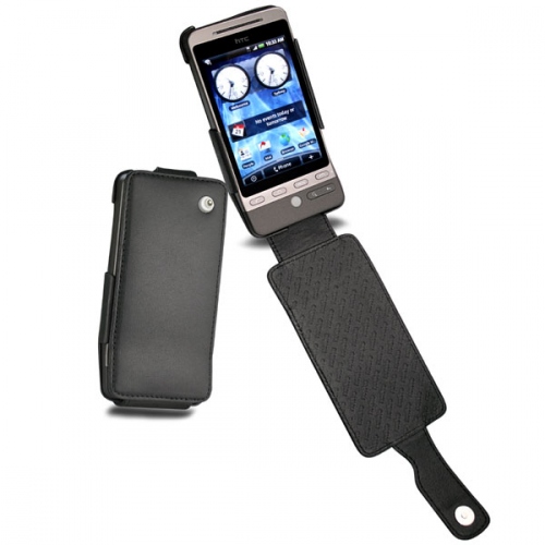 HTC Hero  leather case - Noir ( Nappa - Black ) 