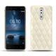 Capa em pele Nokia 8 - Blanc escumo - Couture