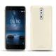 Lederschutzhülle Nokia 8 - Blanc PU