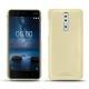 Coque cuir Nokia 8 - Beige PU