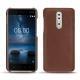 Coque cuir Nokia 8 - Marron délicat