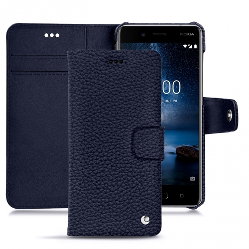 Nokia 8 Tradition B leather caseCobalt ( Pantone #2b253f ) 