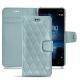 가죽 커버 Nokia 8 - Bleu ciel - Couture ( Nappa - Pantone 277C ) 