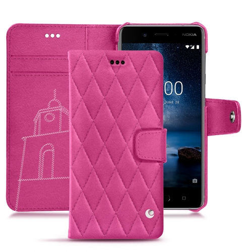 Nokia 8 Tradition B leather caseRose BB - Couture ( Pantone #DB599F )