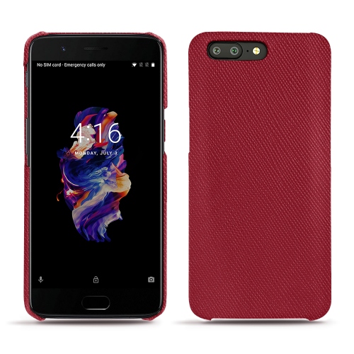 Capa em pele OnePlus 5Rouge passion ( Pantone #a6192e ) 