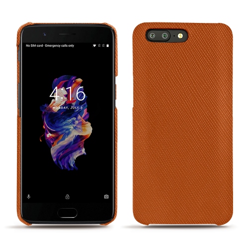 Lederschutzhülle OnePlus 5Orange vibrant ( Pantone #e36b39 ) 