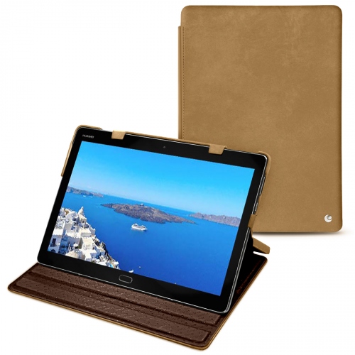 Custodia in pelle Huawei MediaPad M3 Lite 10Sable vintage ( Pantone #9b7340 ) 