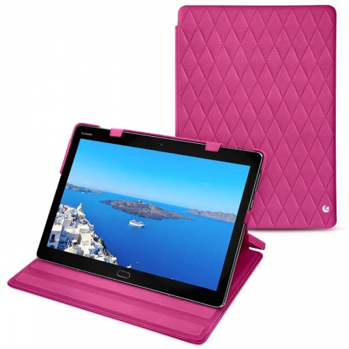硬质真皮保护套 Huawei MediaPad M3 Lite 10Rose BB - Couture ( Pantone #DB599F )
