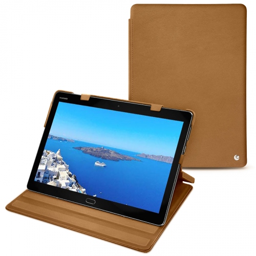 Custodia in pelle Huawei MediaPad M3 Lite 10Castan esparciate ( Pantone #824F2A )