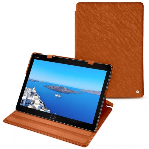 Funda de piel Huawei MediaPad M3 Lite 10Orange vibrant ( Pantone #e36b39 ) 