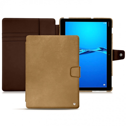 가죽 커버 Huawei MediaPad M3 Lite 10Sable vintage ( Pantone #9b7340 ) 