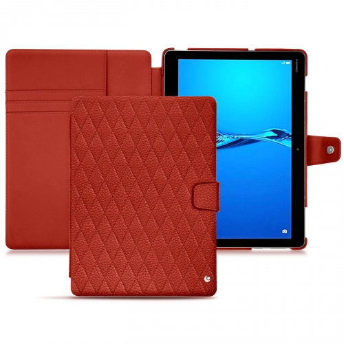 Custodia in pelle Huawei MediaPad M3 Lite 10Papaye - Couture ( Pantone #b54317 ) 