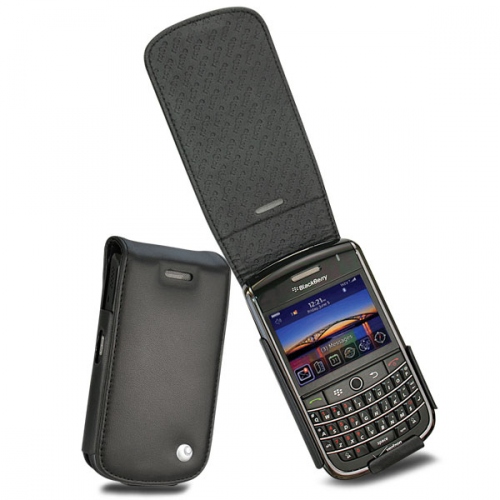 BlackBerry Tour 9630 - Bold 9650  leather case - Noir ( Nappa - Black ) 
