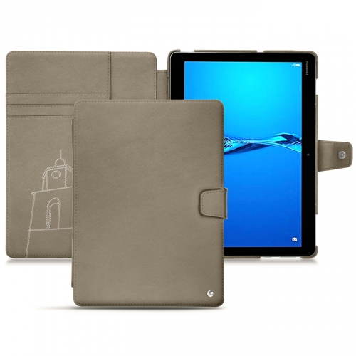 Funda de piel Huawei MediaPad M3 Lite 10Darboun sabla ( Pantone #BCB1A1 )