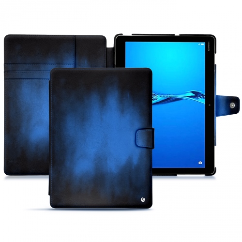 Housse cuir Huawei MediaPad M3 Lite 10 : Protection sur mesure pour tablette sur NoreveBleu Patine